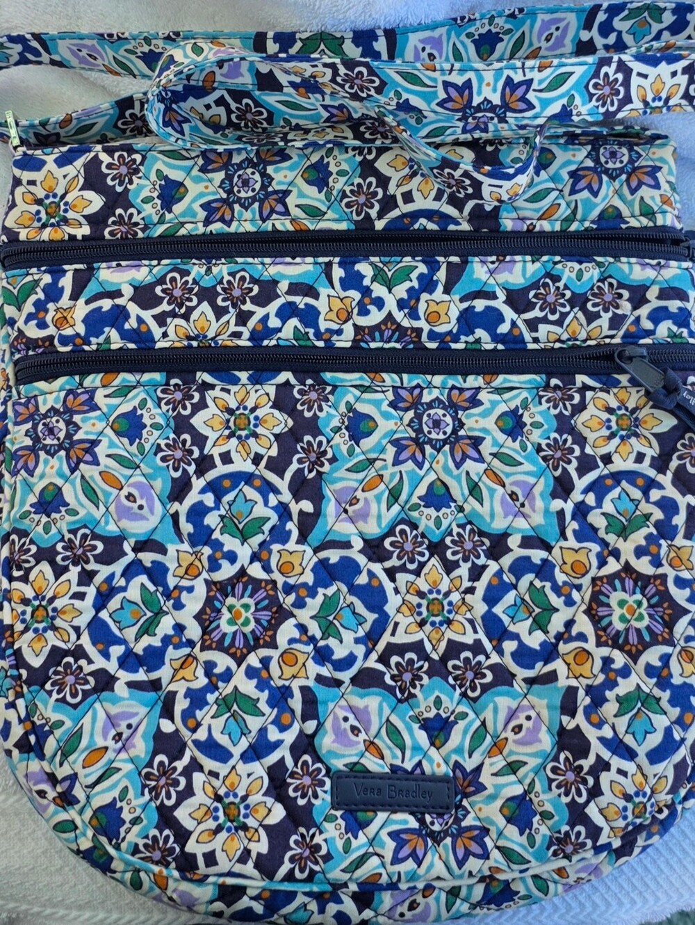 Vera Bradley Trio Zip Hipster French Paisley Crossbody NWOT Retired